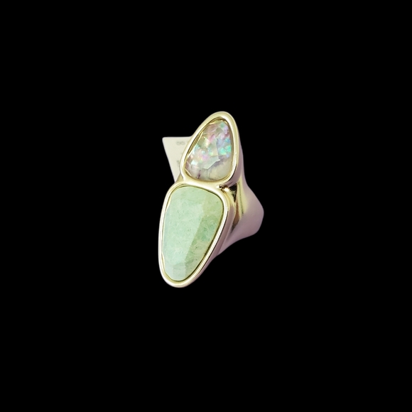 Kendra Scott Gold Sea Green Margot Ring - Picture 2 of 7